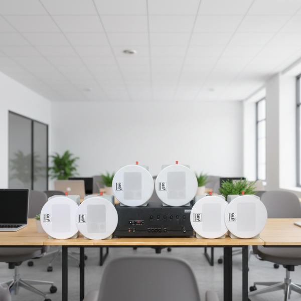 Loa âm trần thông báo, phát nhạc nền tự động: A384-6K Goldsound 6 vùng âm lượng 1200w + 6 loa âm trần Goldsound VAT28, Amply 4 - 6 vùng âm lượng, loa được thiết kế riêng cho quán, bật lớn không tạp âm, miễn phí công lắp đặt, bảo hành dài hạn 5 năm.