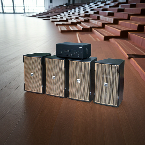 Dàn loa Sân khấu: 1 Amply A928 2 vùng âm lượng 1500w + 4 loa Goldsound V238 Gold 238w, loa được thiết kế riêng cho quán, bật lớn không tạp âm, miễn phí công lắp đặt, bảo hành dài hạn 5 năm.