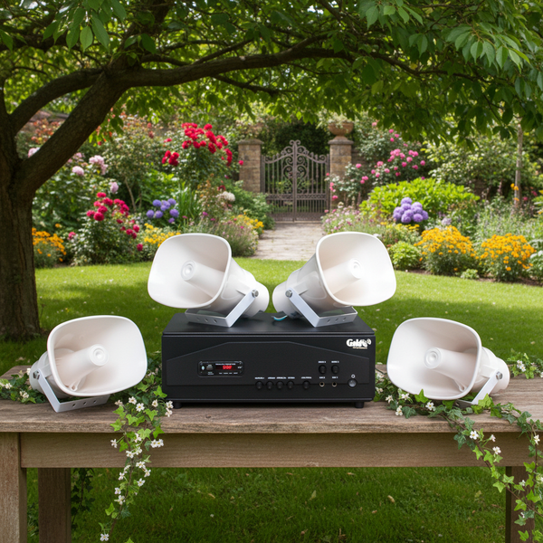 [Loa thông báo] Amply A917PU-100V-2K + 04 Ne20w, Amply hai vùng âm lượng, loa được thiết kế riêng, bật lớn không tạp âm, miễn phí công lắp đặt, bảo hành dài hạn 12 tháng.