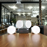 Loa âm trần thông báo, phát nhạc nền: Âm ly Amply A501 + 4 VAT38, loa được thiết kế riêng cho quán, bật lớn không tạp âm, miễn phí công lắp đặt, bảo hành dài hạn 5 năm.