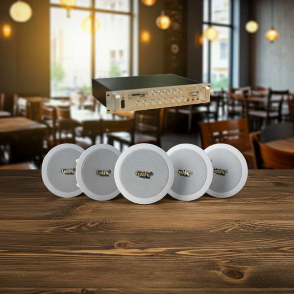 Loa âm trần VAT15 Goldsound (Số lượng 01 loa), Bass 10 cm, công suất thực 15w, Thiết kế hình tròn, hoàn toàn màu trắng, sang trọng, độ thẩm mỹ cao