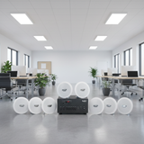 Bộ loa âm trần thông báo phát nhạc nền tự động cao cấp SA8.0_TH (amply 384w + 8 loa âm trần 15w), loa được thiết kế riêng cho quán, bật lớn không tạp âm, bảo hành dài hạn 12 tháng