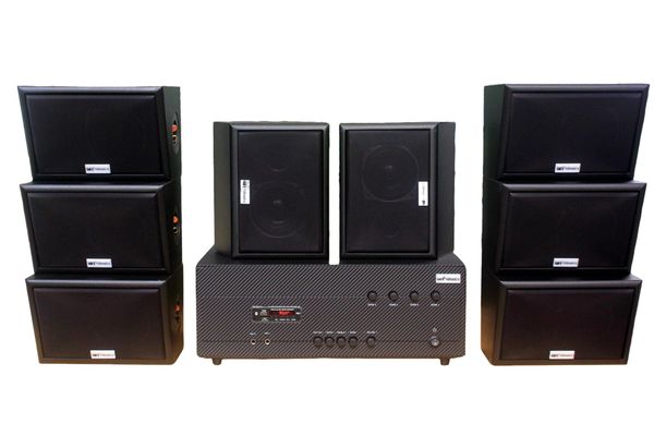 [Diện tích 160m2 + 4 Kênh] Amply Goldsound A384-4K 4 vùng âm lượng 800w + 8 loa ngoài trời V40NT 40w, loa được thiết kế riêng cho quán, bật lớn không tạp âm, miễn phí công lắp đặt, bảo hành 12 tháng