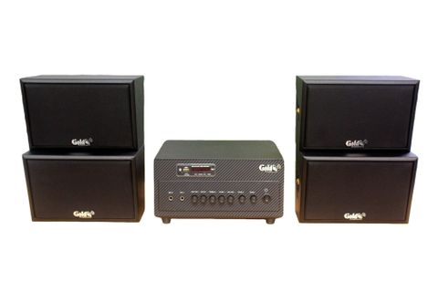 [Diện tích 80m2 + 02 Kênh] A384 Goldsound 2 vùng âm lượng 380w + 4 loa Goldsound ngoài trời V40NT 40w, loa được thiết kế riêng cho quán, bật lớn không tạp âm, miễn phí công lắp đặt, bảo hành 12 tháng