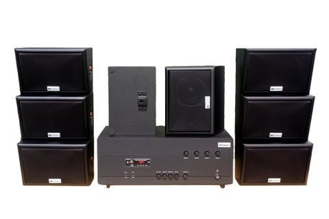 [Diện tích 160m2 + 4 Kênh] Amply Goldsound A384-4K 4 vùng âm lượng 800w + 8 loa ngoài trời V40NT_TH 40w, loa được thiết kế riêng cho quán, bật lớn không tạp âm, miễn phí công lắp đặt, bảo hành 12 tháng