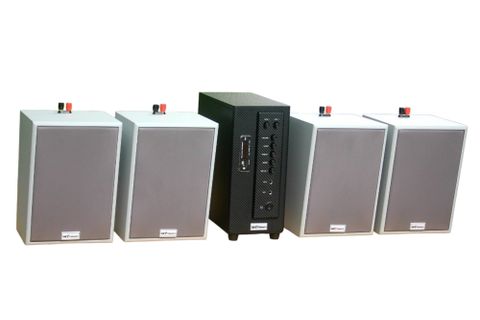 [Diện tích 100m2 + 2 Kênh] Amply A384 + 4 V70C, Amply hai vùng âm lượng, loa được thiết kế riêng cho quán, bật lớn không tạp âm, bảo hành dài hạn 5 năm.