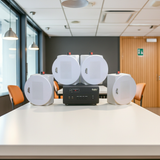 Dàn loa âm trần thông báo, phát nhạc nền tự động: A154PU Goldsound 150w + 4 loa âm trần Goldsound VAT38 - 38w, loa được thiết kế riêng cho quán, bật lớn không tạp âm, miễn phí công lắp đặt, bảo hành dài hạn 5 năm.