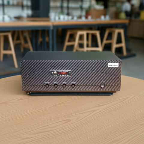 Amply cho quán: A918_SG Goldsound (2 phân vùng đầu ra, 1200w, đủ kết nối Bluetooth, RCA, AV, USB)