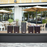 Dàn loa treo tường: Amply AMT154_SG Goldsound 150w + 4 loa Goldsound V24C_SG 24w, loa được thiết kế riêng cho quán, bật lớn không tạp âm, miễn phí công lắp đặt, bảo hành dài hạn 5 năm.