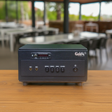 Dàn loa thông báo phát nhạc nền tự động: 1 Amply A154PU Goldsound 150w + 4 loa Goldsound V25c - 25w, loa được thiết kế riêng cho quán, bật lớn không tạp âm, miễn phí công lắp đặt, bảo hành dài hạn 5 năm.