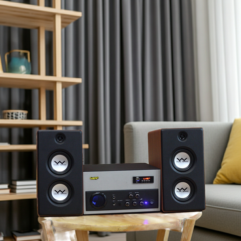 Dàn Hifi âm ly rời Amply W200  loa W60 Hippie style.