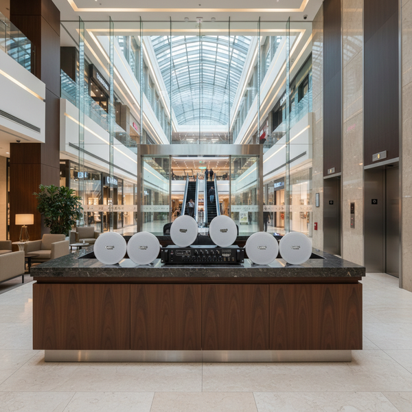 Dàn loa âm trần thông báo, phát nhạc nền tự động: A550F Goldsound 2 vùng âm lượng 550w + 6 loa âm trần VAT14, loa được thiết kế riêng cho quán, bật lớn không tạp âm, miễn phí công lắp đặt, bảo hành dài hạn 12 tháng