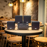 Dàn Amply A154PU_SG Goldsound 150w + 4 loa Goldsound V23_SG - 23w, loa được thiết kế riêng cho quán, bật lớn không tạp âm, miễn phí công lắp đặt, bảo hành dài hạn 5 năm.