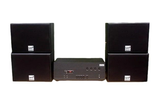 [Diện tích 120m2 + 04 Kênh] A384-4K Goldsound 4 vùng âm lượng 800w + 4 loa Goldsound ngoài trời V130NT 130w, Amply 4 - 6 vùng âm lượng, loa được thiết kế riêng cho quán, bật lớn không tạp âm, miễn phí công lắp đặt, bảo hành 12 tháng
