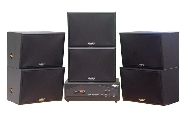 [Diện tích 180m2 + 02 Kênh] Amply A917PU_DA - 2K Goldsound 2 vùng âm lượng 1200w + 6 loa Goldsound V130_DA - 130w, bật lớn không tạp âm, miễn phí công lắp đặt, bảo hành dài hạn 5 năm