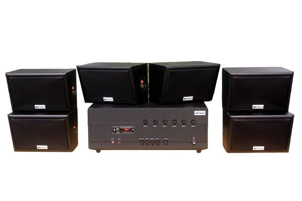 Dàn loa sân vườn: Amply A384-6K 6 vùng âm lượng 1200w + 6 loa ngoài trời V40NT 40w, loa được thiết kế riêng cho quán, bật lớn không tạp âm, miễn phí công lắp đặt, bảo hành 12 tháng