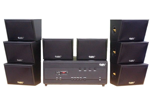 [Diện tích 160m2 + 4 Kênh] Amply Goldsound A384PU_DA-4K 4 vùng âm lượng 800w + 8 loa ngoài trời V40NT_DA-PU 40w, loa được thiết kế riêng cho quán, bật lớn không tạp âm, miễn phí công lắp đặt, bảo hành 12 tháng