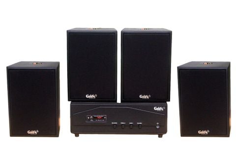 [Diện tích 100m2 + 02 Kênh] Amply A918PU-2K Goldsound 2 vùng âm lượng 1200w + 4 loa Goldsound V70C-PU 70w, loa được thiết kế riêng cho quán, bật lớn không tạp âm, miễn phí công lắp đặt, bảo hành dài hạn 5 năm.