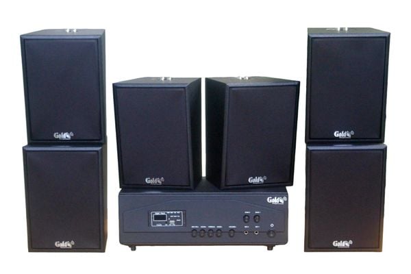 Loa thông báo phát nhạc nền tự động A917PU-2K Goldsound 1200w + 6 loa Goldsound V55C 55w, loa được thiết kế riêng cho quán, bật lớn không tạp âm, miễn phí công lắp đặt, bảo hành dài hạn 5 năm