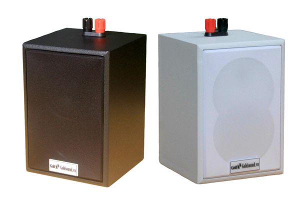 Loa vệ tinh treo tường Goldsound V12-DA Gold4cafe (1 loa) - 12w, củ loa toàn dải cả âm Bass &Tress 3 inch, loa được thiết kế đập chậm để phù hợp với style quán dịch vụ, kích thước (Rộng*Cao*Sâu): 13*18*12.5 cm; chất liệu thùng gỗ 100%. Bảo hành 60 tháng