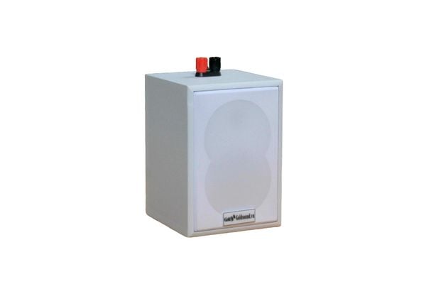 Loa vệ tinh treo tường Goldsound V12-DA Gold4cafe (1 loa) - 12w, củ loa toàn dải cả âm Bass &Tress 3 inch, loa được thiết kế đập chậm để phù hợp với style quán dịch vụ, kích thước (Rộng*Cao*Sâu): 13*18*12.5 cm; chất liệu thùng gỗ 100%. Bảo hành 60 tháng