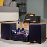 DÀN KARAOKE GOLD120C (AMPLY 1200W + 2 V120+ bộ micro không dây + Vang) - Hàng trưng bày đồng giá cuối năm