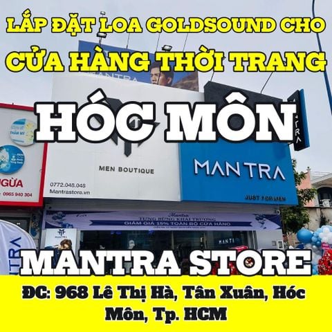 Loa âm trần phát nhạc nền tự động Goldsound cho MANTRA STORE, loa được thiết kế riêng cho quán, bật lớn không tạp âm, miễn phí công lắp đặt, bảo hành dài hạn 5 năm