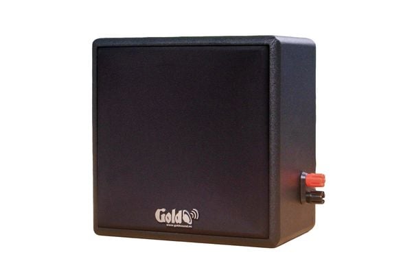 Loa Goldsound vệ tinh treo tường V23DA (số lượng 01 loa), công suất 23w, loa bass 4 inch, kích thước rộng 22 cm, cao 22 cm, sâu 14 cm, bảo hành dài hạn 5 năm.
