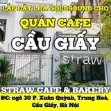 Loa thông báo, phát nhạc nền tự động Goldsound cho quán STRAW CAFE & BAKERY, Hà Nội, loa được thiết kế riêng cho quán, bật lớn không tạp âm, miễn phí công lắp đặt, bảo hành dài hạn 5 năm