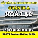Loa billiard, loa bida phát nhạc nền tự động cho 99 billiards cs 9 FPT Academy Hoà Lạc, loa được thiết kế riêng cho quán, bật lớn không tạp âm, miễn phí công lắp đặt, bảo hành dài hạn 5 năm