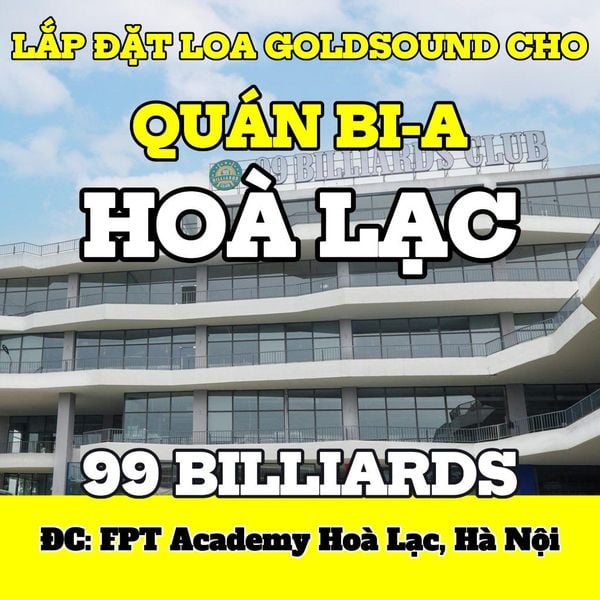 Loa billiard, loa bida phát nhạc nền tự động cho 99 billiards cs 9 FPT Academy Hoà Lạc, loa được thiết kế riêng cho quán, bật lớn không tạp âm, miễn phí công lắp đặt, bảo hành dài hạn 5 năm
