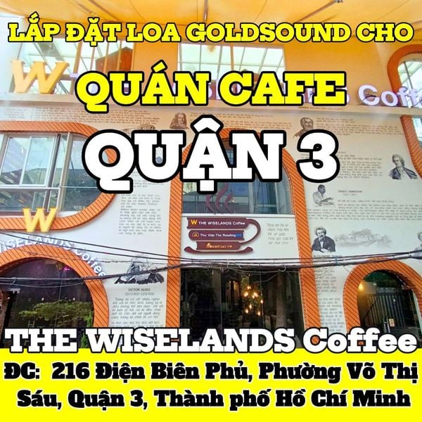 Loa treo tường phát nhạc nền cho The Wiselands Coffee, Quận 3, loa được thiết kế riêng cho quán, bật lớn không tạp âm, miễn phí công lắp đặt, bảo hành dài hạn 5 năm