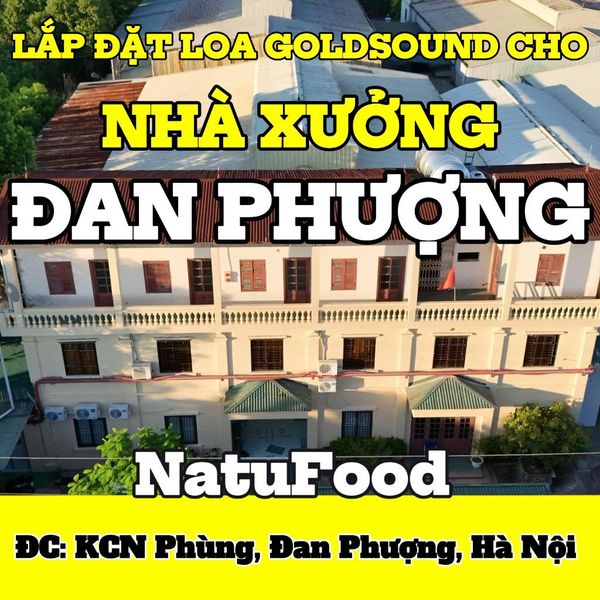 Loa thông báo nhà xưởng cho Công ty CP Thực phẩm XNK NatuFood, Đan Phượng, loa được thiết kế riêng cho quán, bật lớn không tạp âm, miễn phí công lắp đặt, bảo hành dài hạn 5 năm