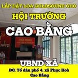 Loa cho hội trường xã Phục Hoà, Cao Bằng, cục đẩy 1600w, 4 loa 600w, vang cơ, Micro không dây...