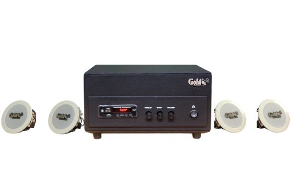 Dàn loa âm trần thông báo, phát nhạc nền tự động: A156PU Goldsound 200w + 4 loa âm trần VAT8, loa được thiết kế riêng cho quán, bật lớn không tạp âm, miễn phí công lắp đặt, bảo hành dài hạn 12 tháng