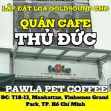 Loa treo tường phát nhạc nền cho Pawla Pet Coffee, TP.HCM, loa được thiết kế riêng cho quán, bật lớn không tạp âm, miễn phí công lắp đặt, bảo hành dài hạn 5 năm