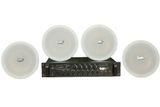 Dàn loa âm trần thông báo, phát nhạc nền tự động: A550F Goldsound 5 vùng âm lượng 550w + 4 loa âm trần VAT27, loa được thiết kế riêng cho quán, bật lớn không tạp âm, miễn phí công lắp đặt, bảo hành dài hạn 12 tháng