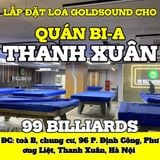 Loa billiard phát nhạc nền tự động Goldsound cho 99 Billiards Định Công, loa được thiết kế riêng cho quán, bật lớn không tạp âm, miễn phí công lắp đặt, bảo hành dài hạn 5 năm