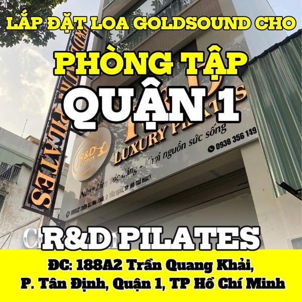 Loa treo tường phát nhạc nền cho phòng tập R&D Pilates, TP HCM, loa được thiết kế riêng cho quán, bật lớn không tạp âm, miễn phí công lắp đặt, bảo hành dài hạn 5 năm
