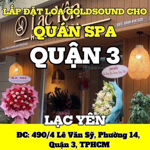 Loa âm trần phát nhạc nền cho Lạc Yên Healing Spa, Quận 3, loa được thiết kế riêng cho quán, bật lớn không tạp âm, miễn phí công lắp đặt, bảo hành dài hạn 5 năm