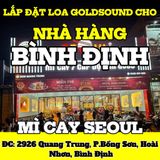 Loa nhà hàng phát nhạc nền tự động cho nhà hàng Mì Cay SEOUL Hoài Nhơn, Bình Định, loa được thiết kế riêng cho quán, bật lớn không tạp âm, miễn phí công lắp đặt, bảo hành dài hạn 5 năm
