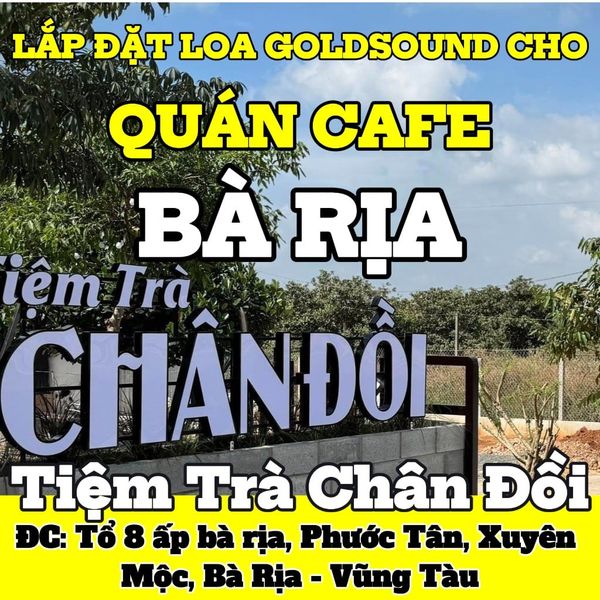 Loa quán cafe phát nhạc nền tự động cho quán Tiệm Trà Chân Đồi, Bà Rịa - Vũng Tàu, loa được thiết kế riêng cho quán, bật lớn không tạp âm, miễn phí công lắp đặt, bảo hành dài hạn 5 năm