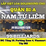 Loa billiard phát nhạc nền tự động Goldsound cho 99 billiards, loa được thiết kế riêng cho quán, bật lớn không tạp âm, miễn phí công lắp đặt, bảo hành dài hạn 5 năm
