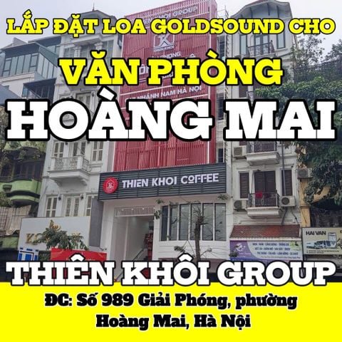 Loa hội trường sân khấu, loa âm trần cho Thiên Khôi Group Giải Phóng, TP Hà Nội, loa được thiết kế riêng cho quán, bật lớn không tạp âm, miễn phí công lắp đặt, bảo hành dài hạn 5 năm