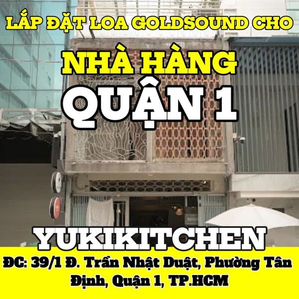 Loa cho nhà hàng chay Yukikitchen, Quận 1, loa được thiết kế riêng cho quán, bật lớn không tạp âm, miễn phí công lắp đặt, bảo hành dài hạn 5 năm