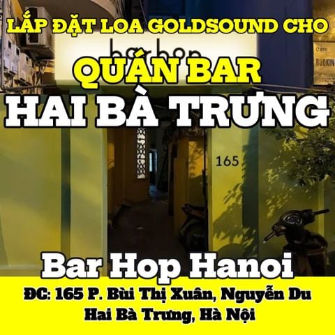 Loa quán bar, phát nhạc nền tự động cho Bar Hop Hanoi, loa được thiết kế riêng cho quán, bật lớn không tạp âm, miễn phí công lắp đặt, bảo hành dài hạn 5 năm