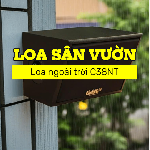 Loa sân vườn treo tường C38NT (ngoài trời, số lượng 01 loa), công suất 38w, thiết kế chống nước, loa bass 4 inch, kích thước rộng 23 cm, cao 17 cm, sâu 20 cm, bảo hành 12 tháng
