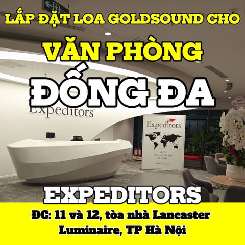 Loa thông báo, phát nhạc nền tự động cho công ty TNHH EXPEDITORS VIỆT NAM, Hà Nội, loa được thiết kế riêng cho quán, bật lớn không tạp âm, miễn phí công lắp đặt, bảo hành dài hạn 5 năm