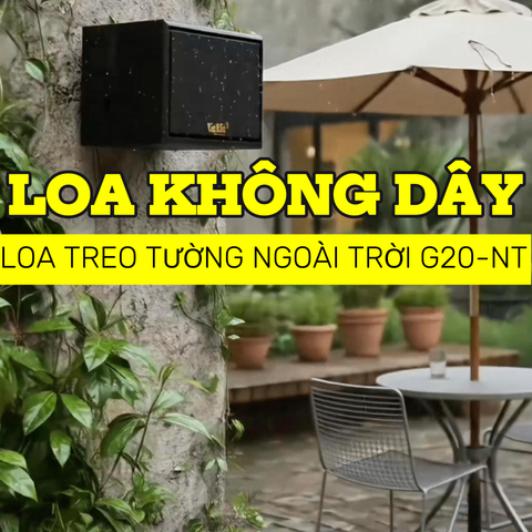 Loa cột chống nước sân vườn không dây G20-NT UHF (số lượng 01 loa), công suất 20w, thiết kế chống nước, loa bass 3 inch, kích thước rộng 23 cm, cao 17 cm, sâu 16 cm, bảo hành 12 tháng.