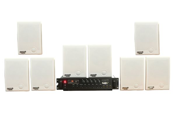 Dàn loa treo tường thông báo, phát nhạc nền: Amply A280F + 8 loa hộp treo tường H15, Amply, loa được thiết kế riêng cho quán, bật lớn không tạp âm, bảo hành dài hạn 5 năm.